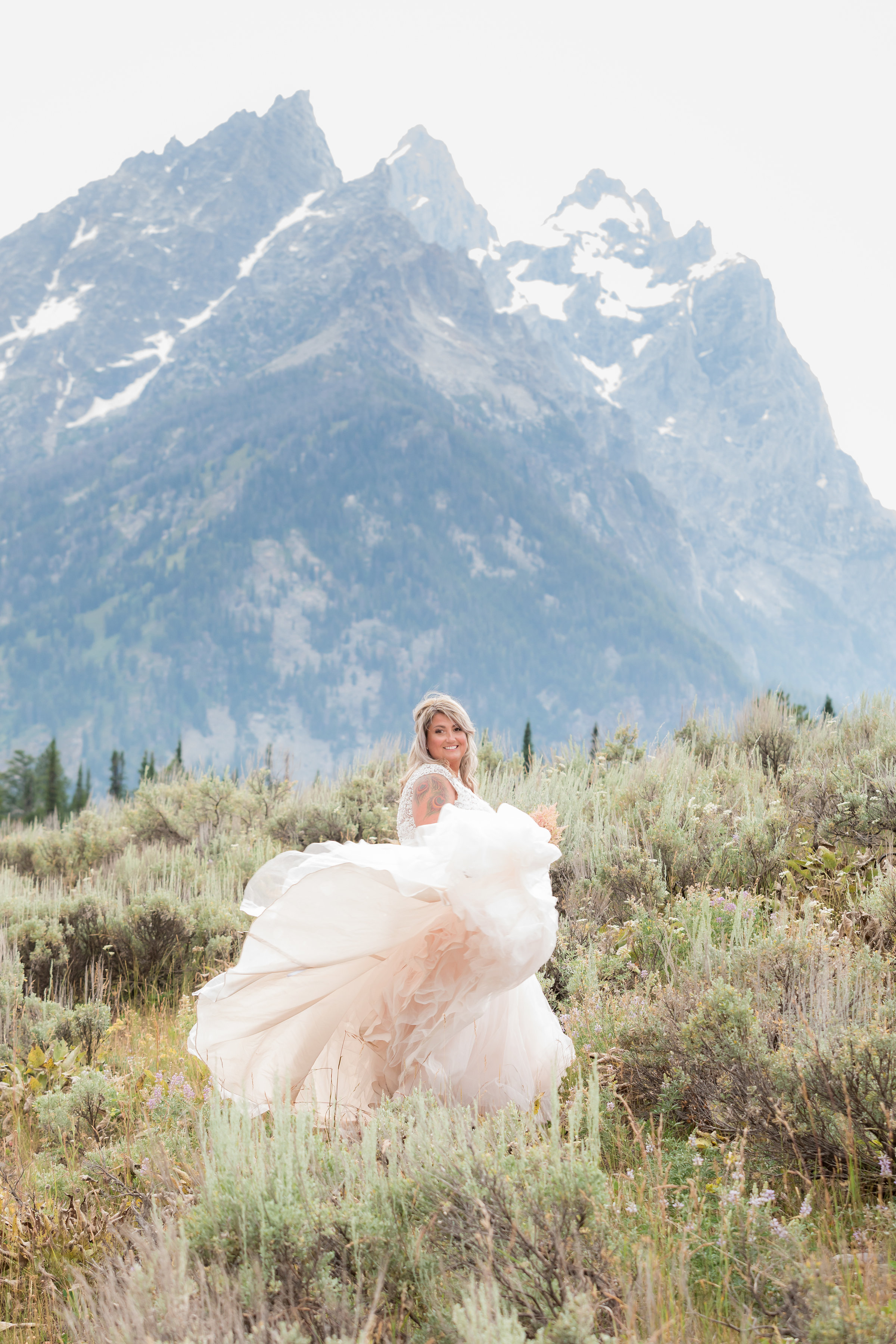 Teton National Park bride