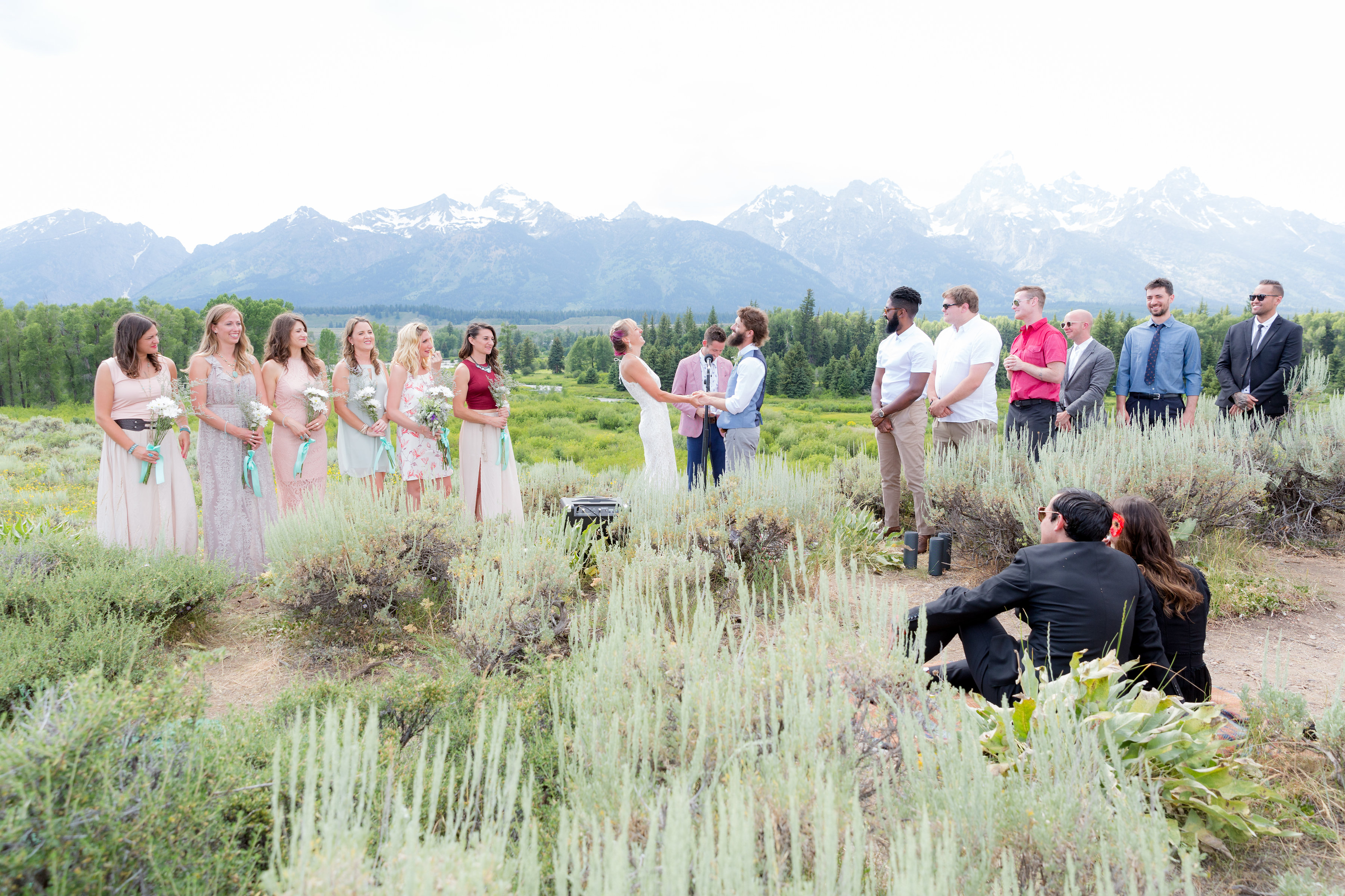 Wedding ceremony in the Tetons