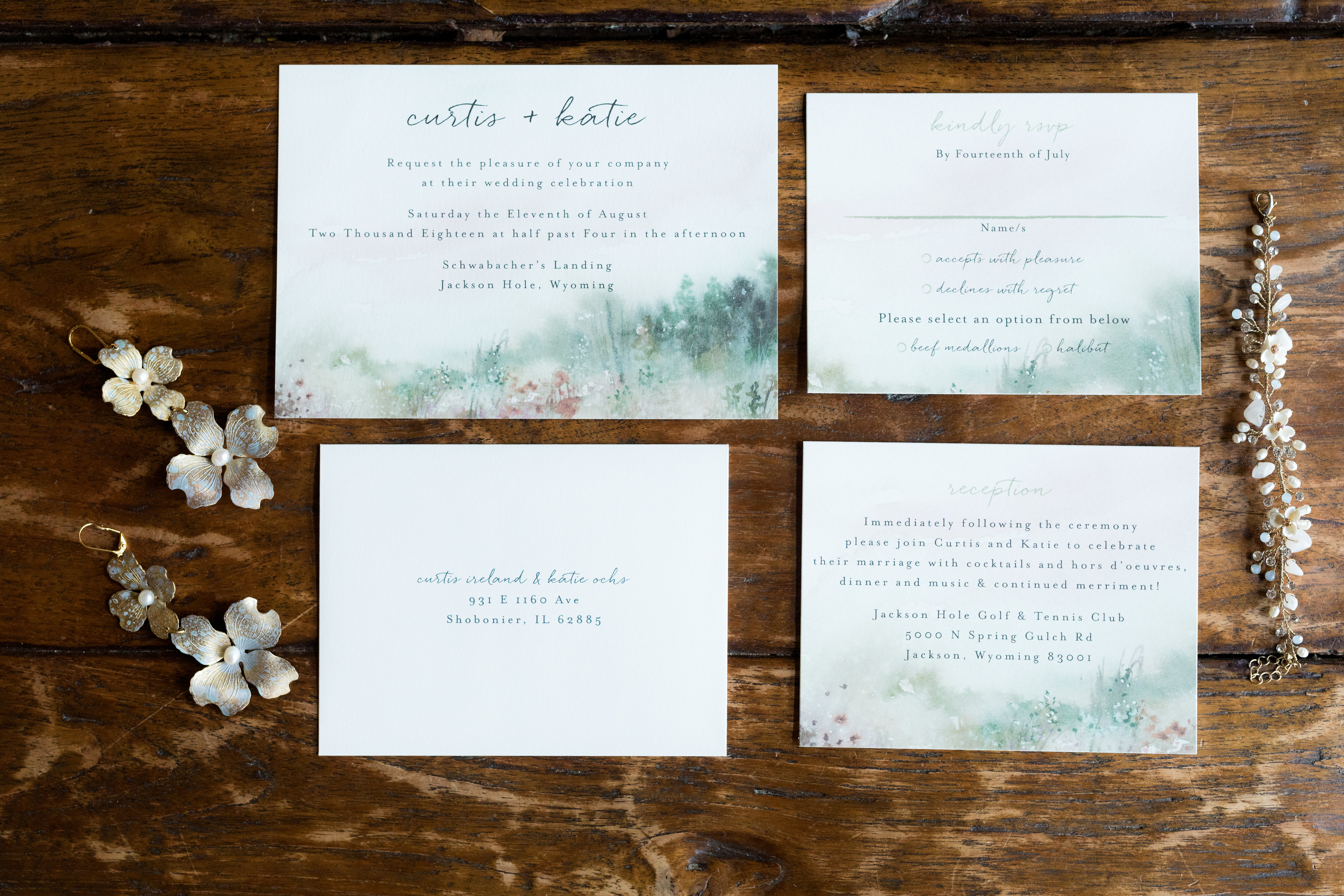 jackson wyoming wedding invitations