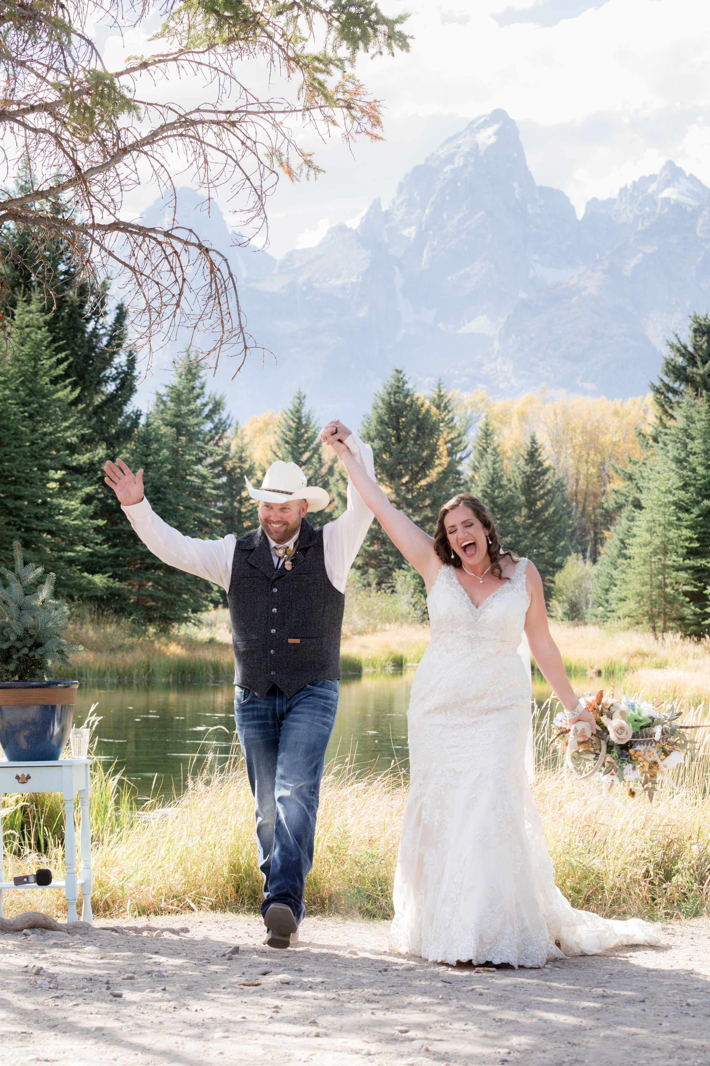Just married in Grand Teton National Park